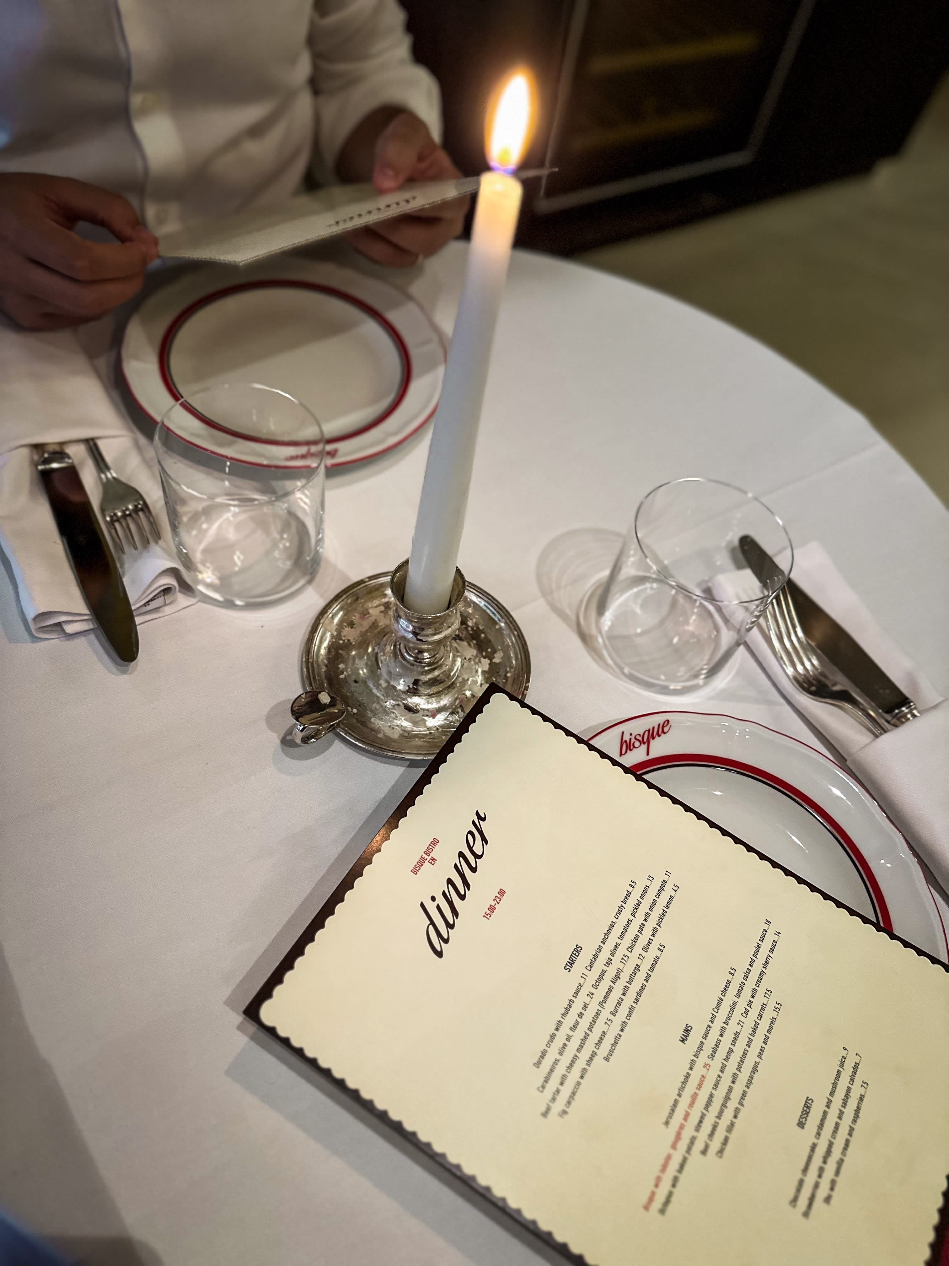 Bisque Menu